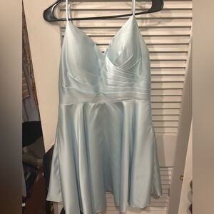 Light Blue Satin Dress